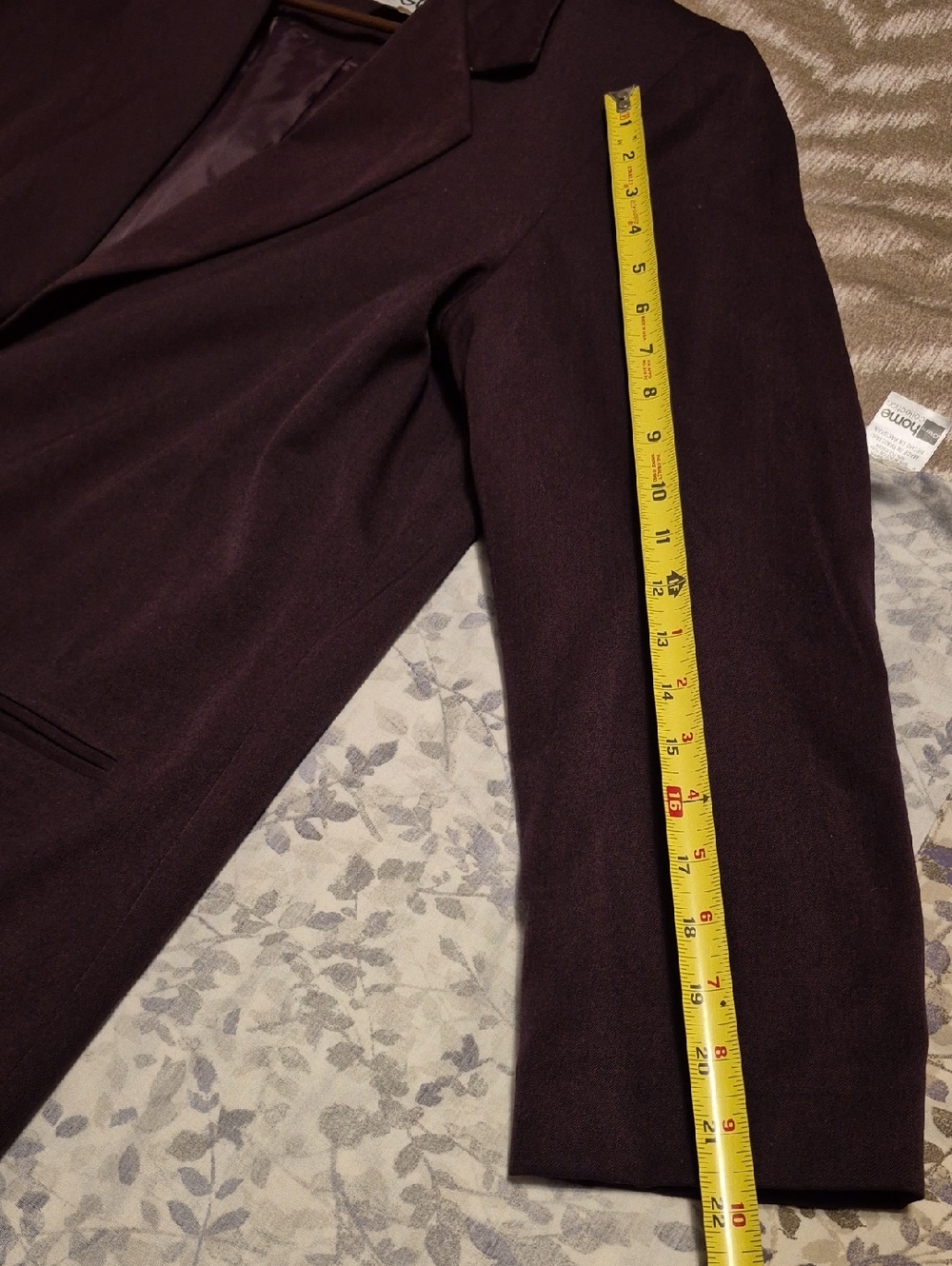 Vintage-Briggs New York Women's Deep Plum Single-Button Blazer Size 16W - Picture 7 of 8